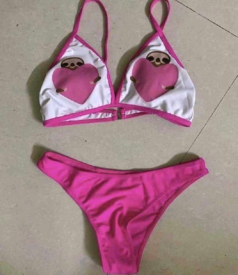 2 Piece Sloth Heart Bikini Set