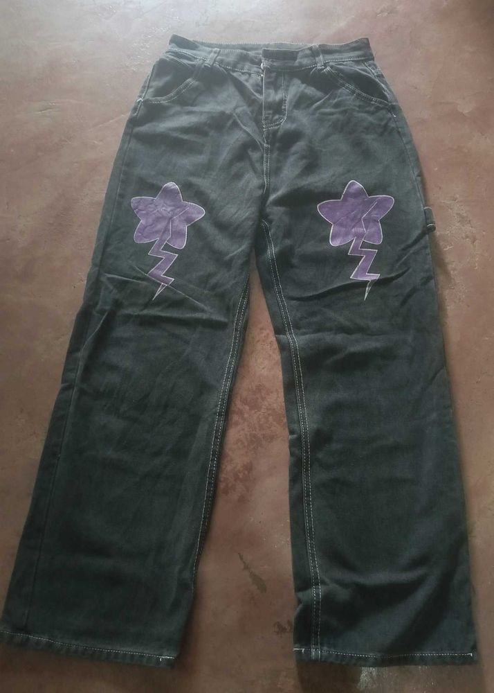 Black Jeans w/ Star Detail
