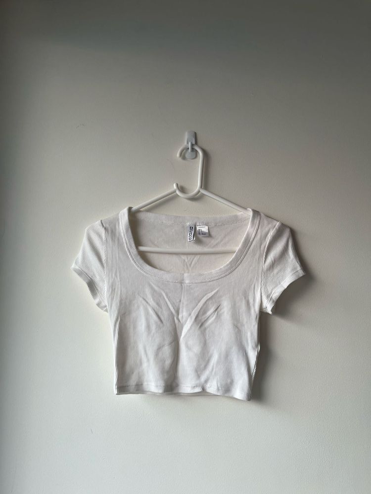 White Crop Top - H&amp;M