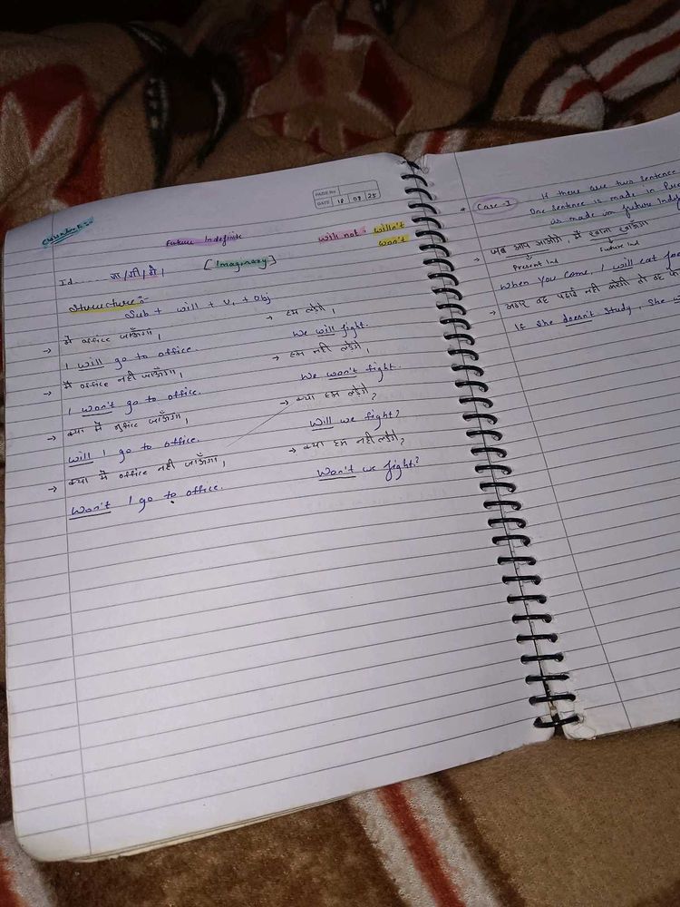 Handwritten Notes - Grammar