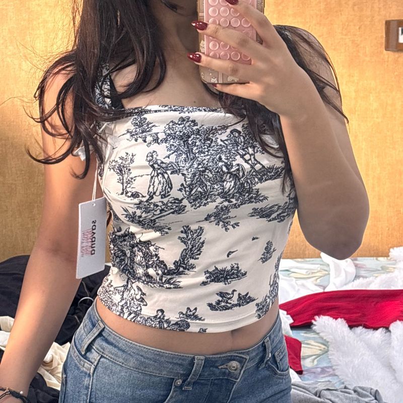aesthetic pinterest floral tank top