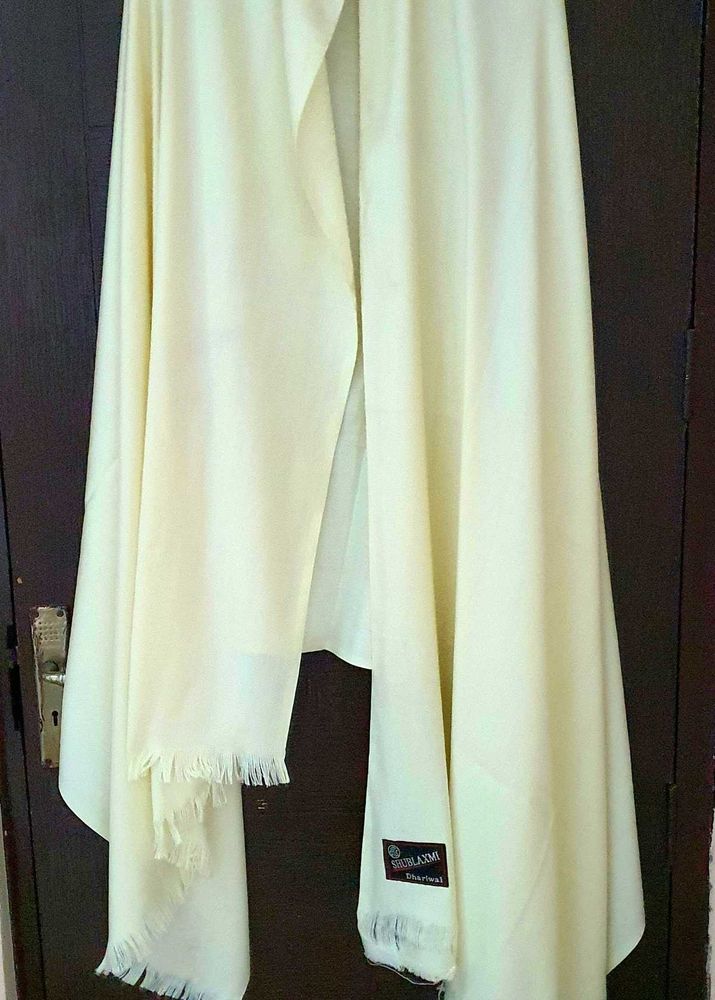 Elegant Woolen Shawl - Cream Color