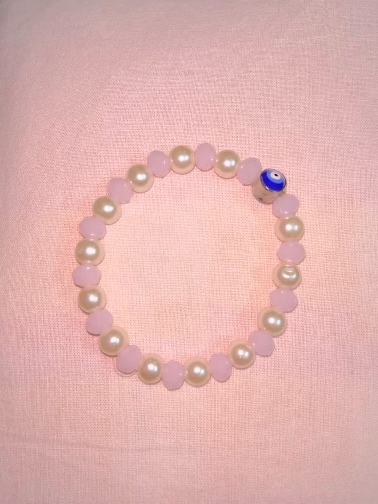 Beaded Bracelet with Evil Eye Charm