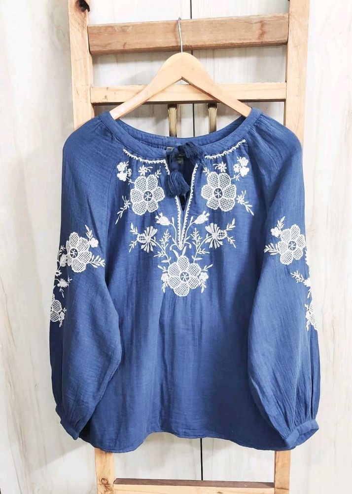 Embroidered Peasant Top size-44-46