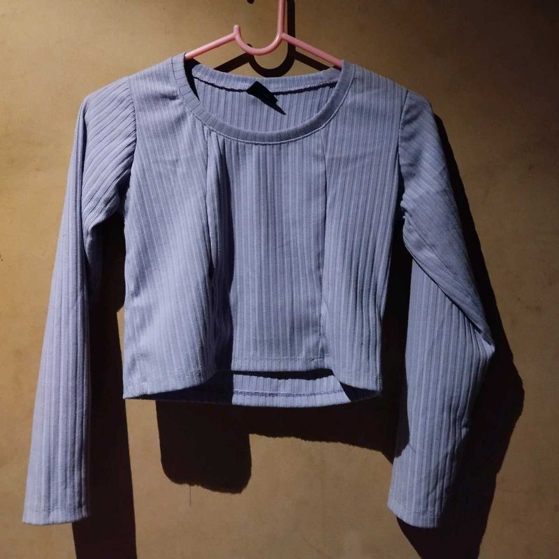 Lavendar Round Neck Full Sleeves