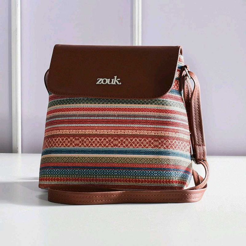 zouk brand new flap sling bag