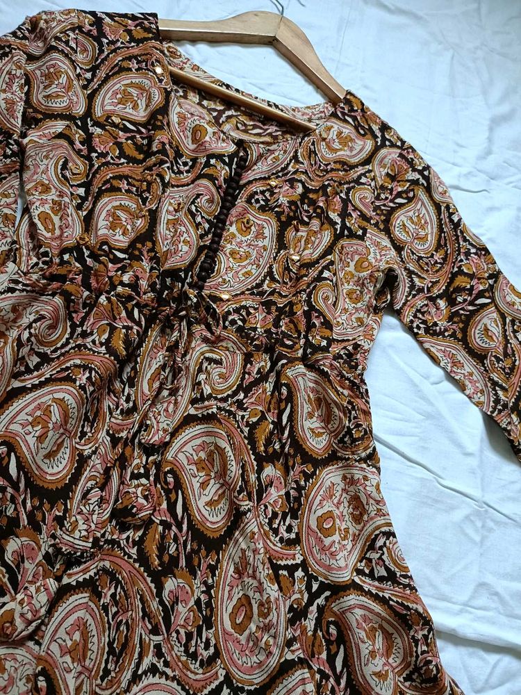 Unused Brown Anarkali Kurta Set