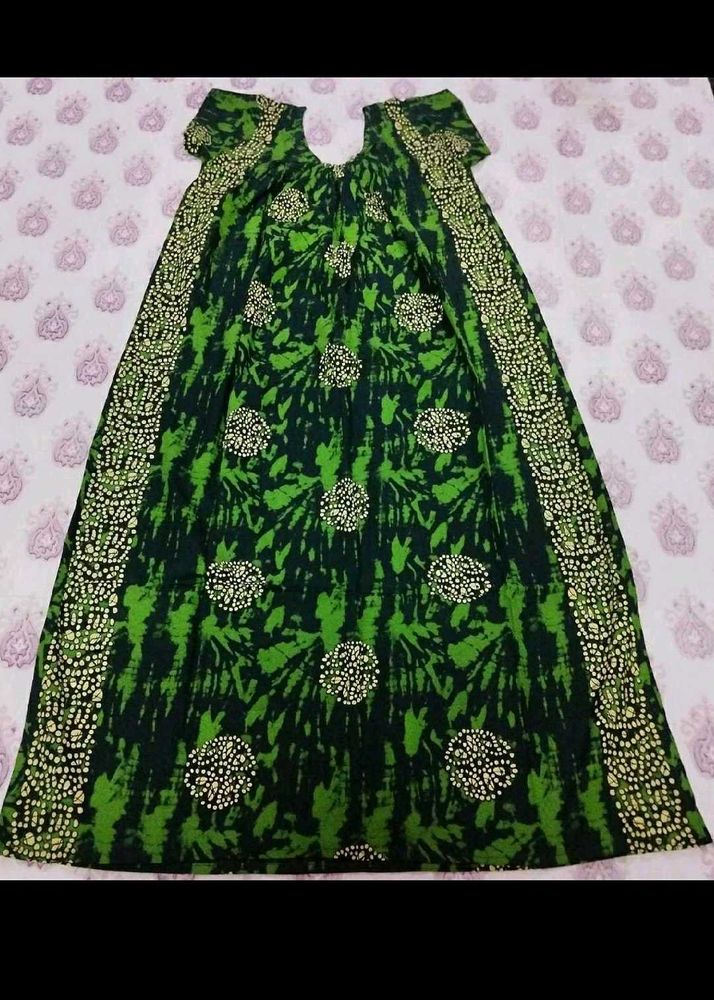 Green Floral Maxi Dress