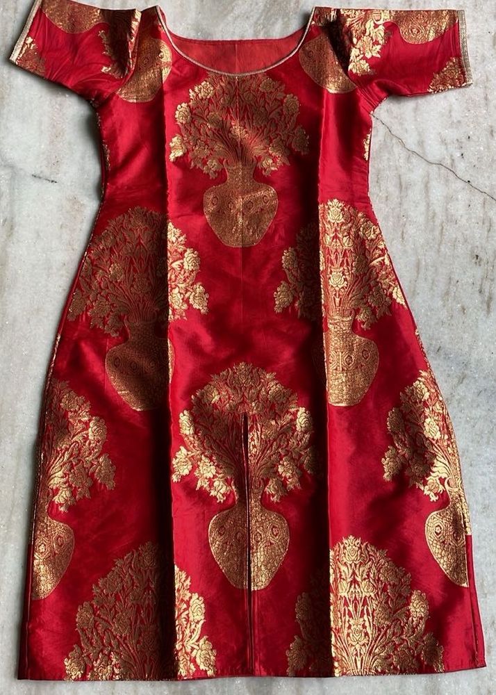 Red &amp; Gold Kurta brocade