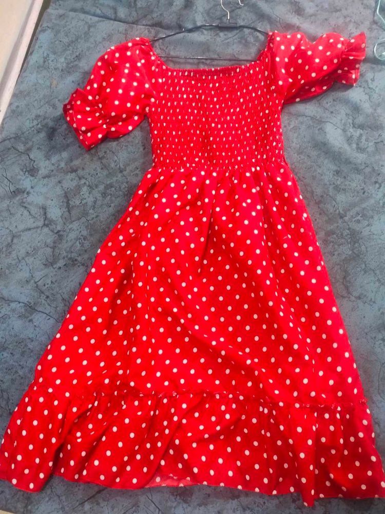 Red Polka Dot Mini Dress