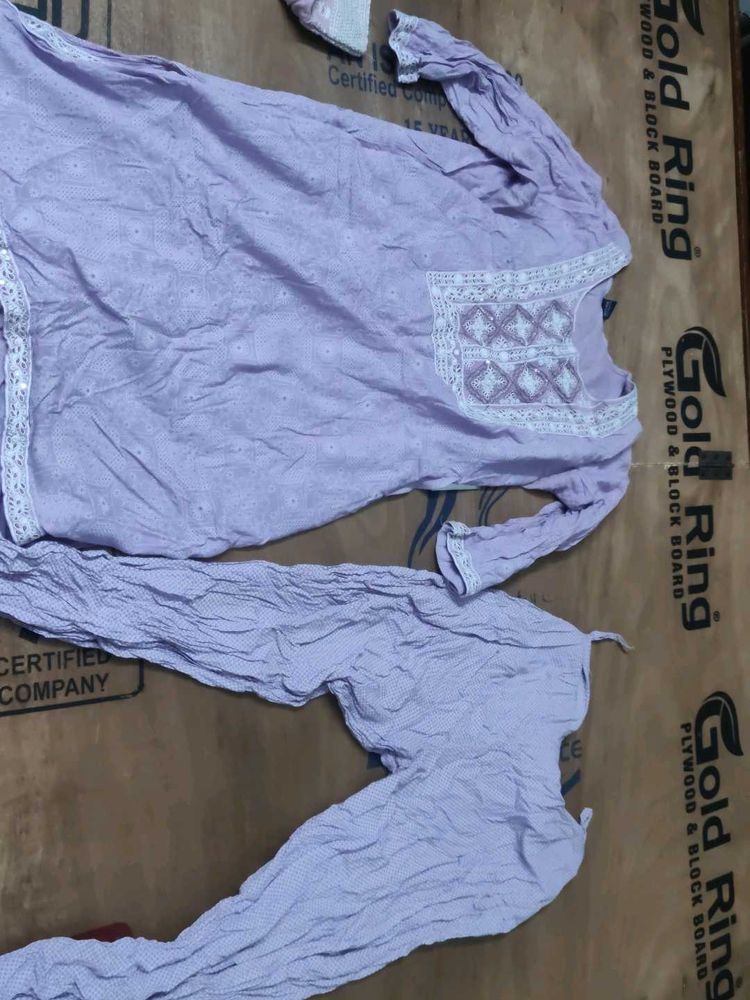 Lavender Kurta Set