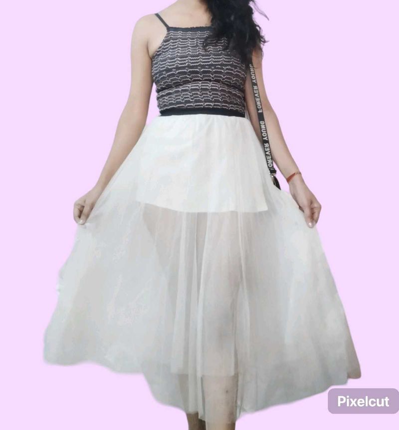 Net Partywear Skirt