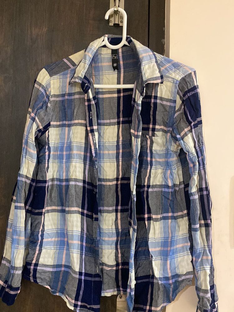 Plaid Button-Down Shirt