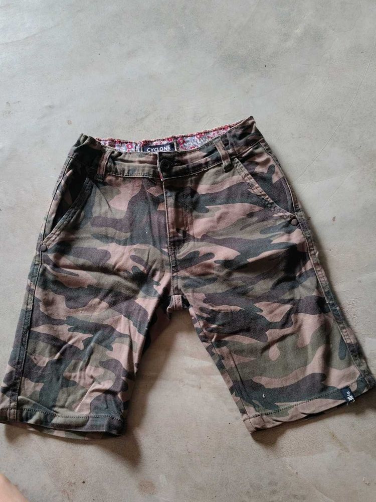 Camouflage Print Shorts