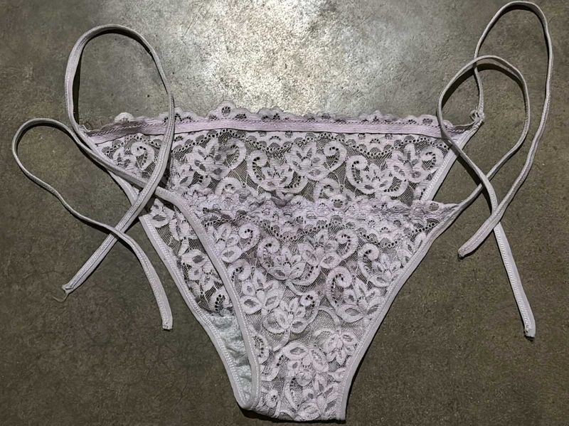 Lace Tie-Side Thong(small Or Medium)