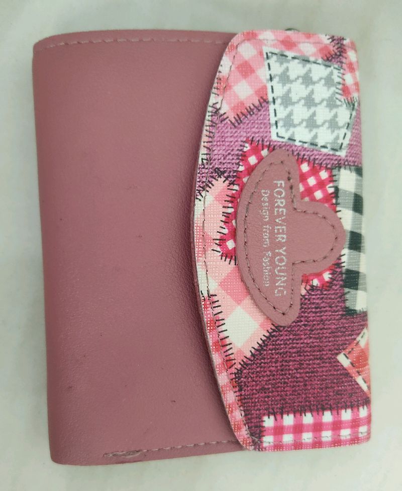 Pink Fold Purse