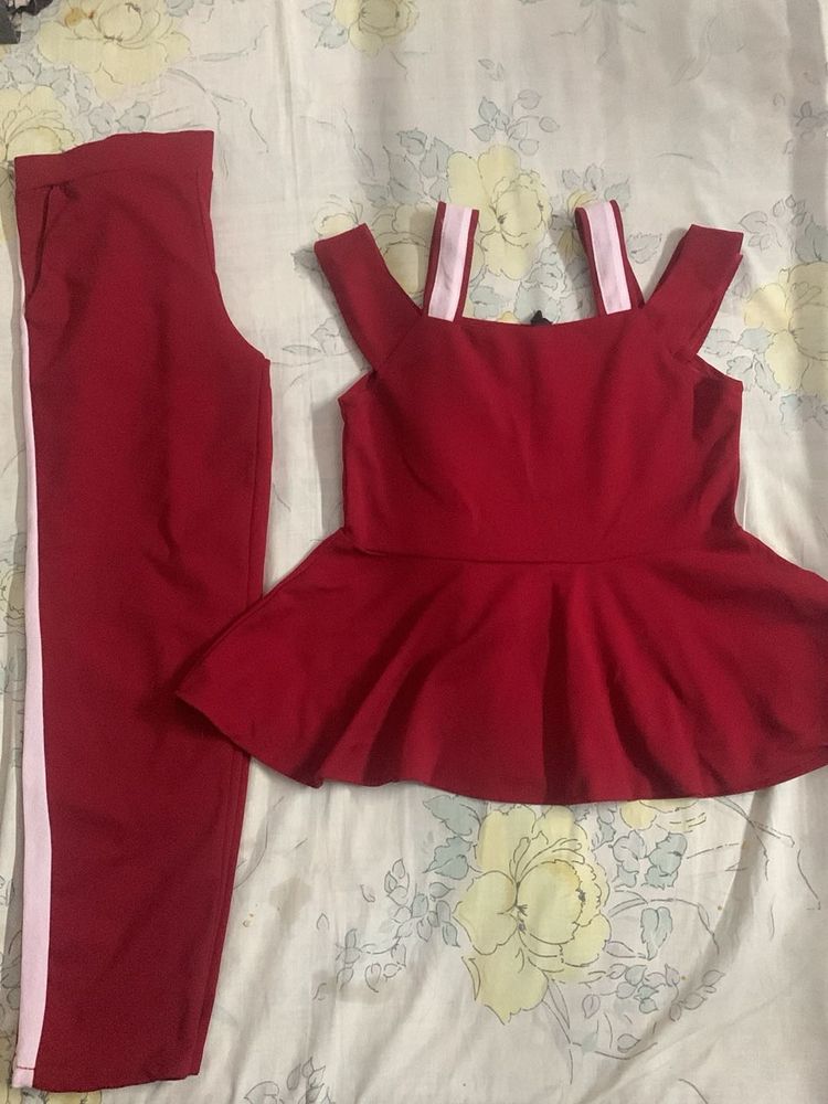 Red Co Ord Set