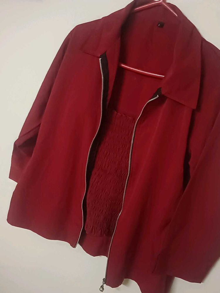 Crop Top With Jacket