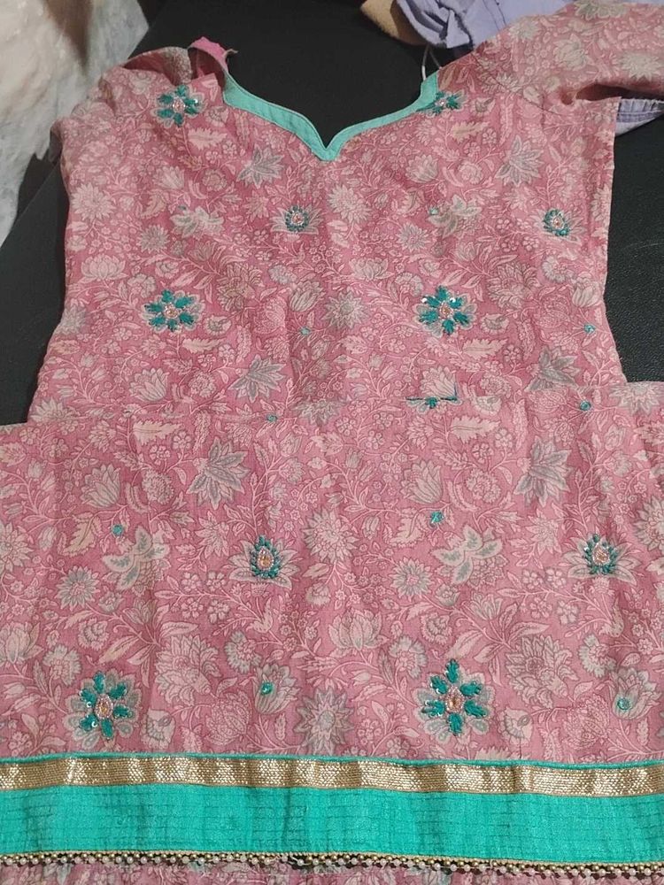 Floral Pink Kurta Set