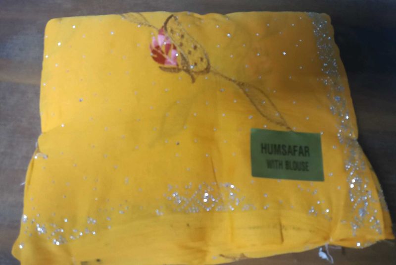 Special Saree Yellow Colour