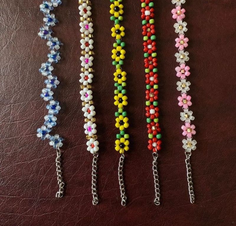 Flower Beaded Bracelets