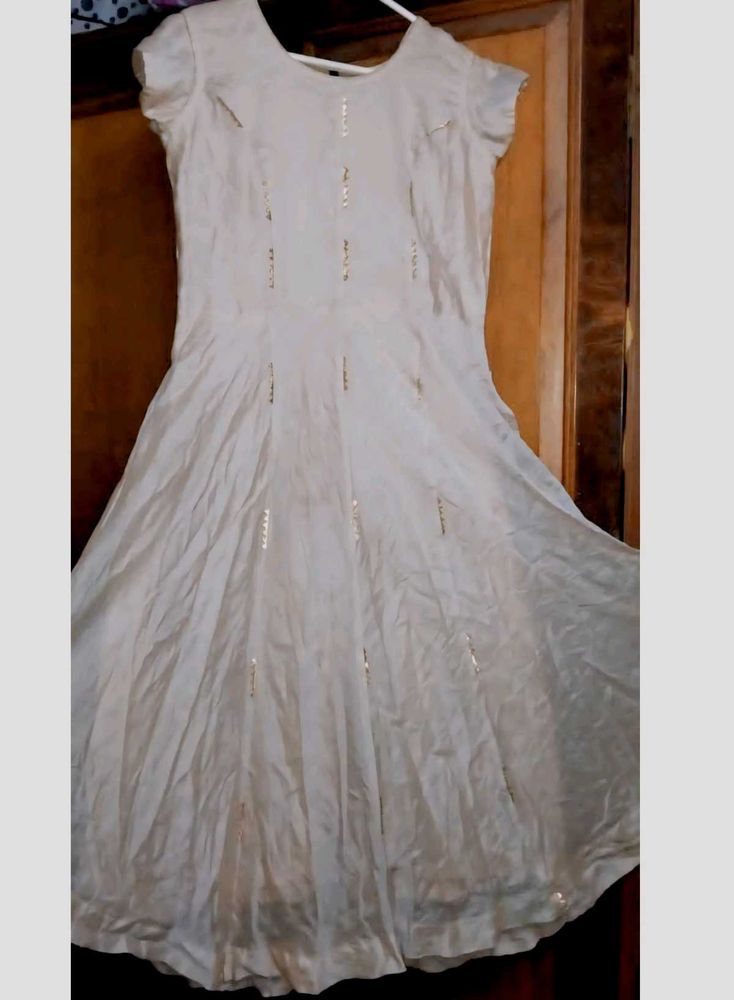 Beautiful Golden Anarkali Dress