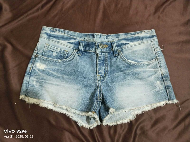 Cotton Shorts - Navy Blue