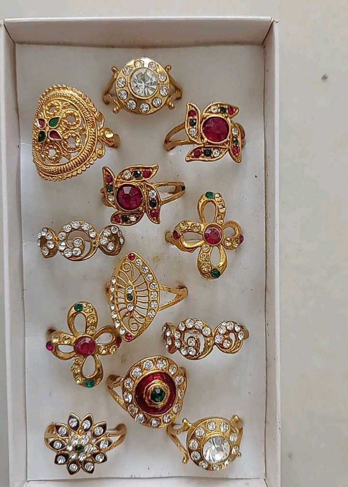 Assorted Gold Tone Rings