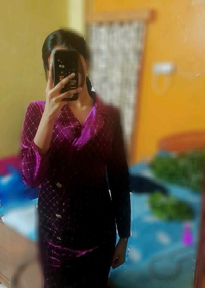 Vintage Velvet Burgundy Dress