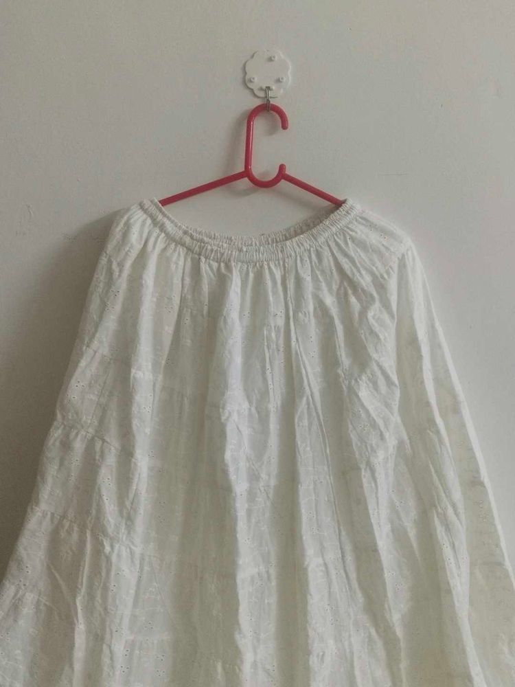 off white maxi skirt