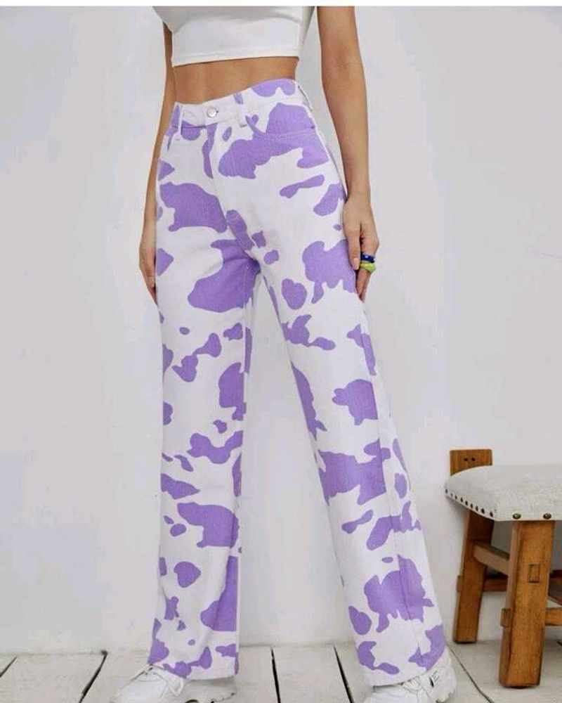 Cow Printed Pants/Jeans
