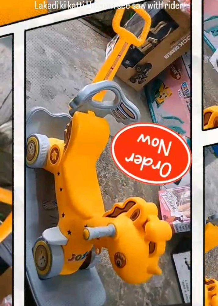 unicorn see saw with rider