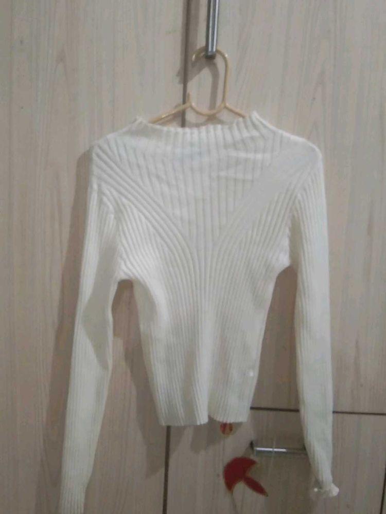 White Knit Top