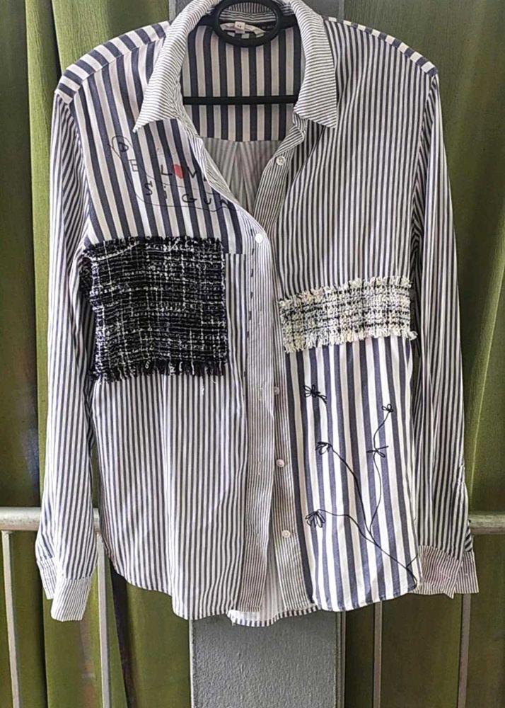 Striped Patchwork Shirt