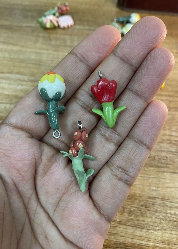 Handmade flower charms
