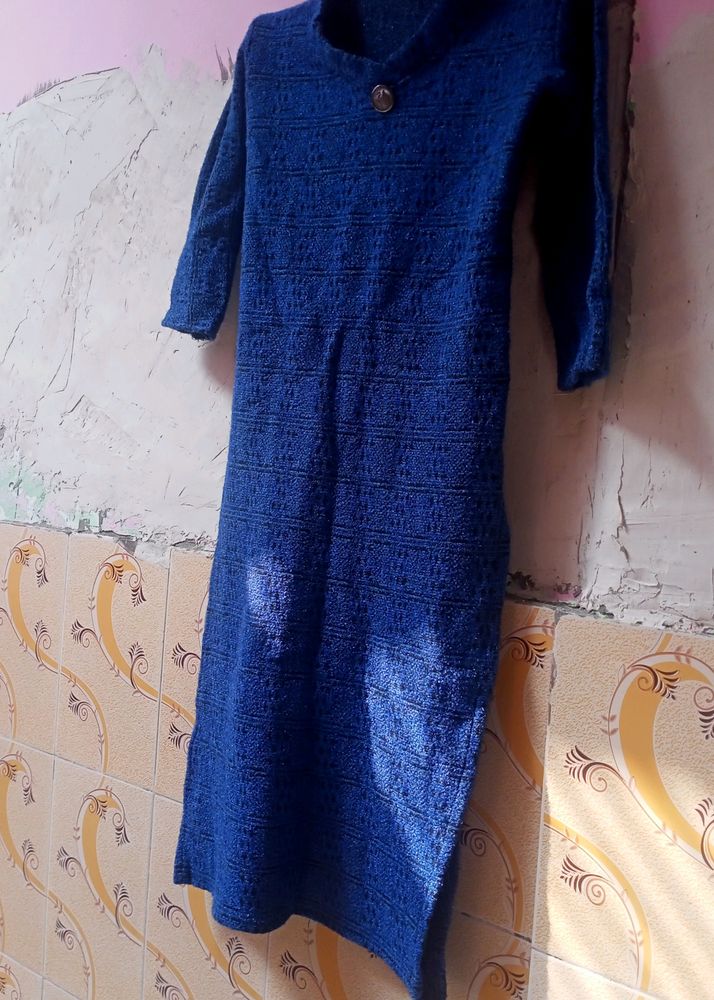 Winter Kurti, Blue Colour