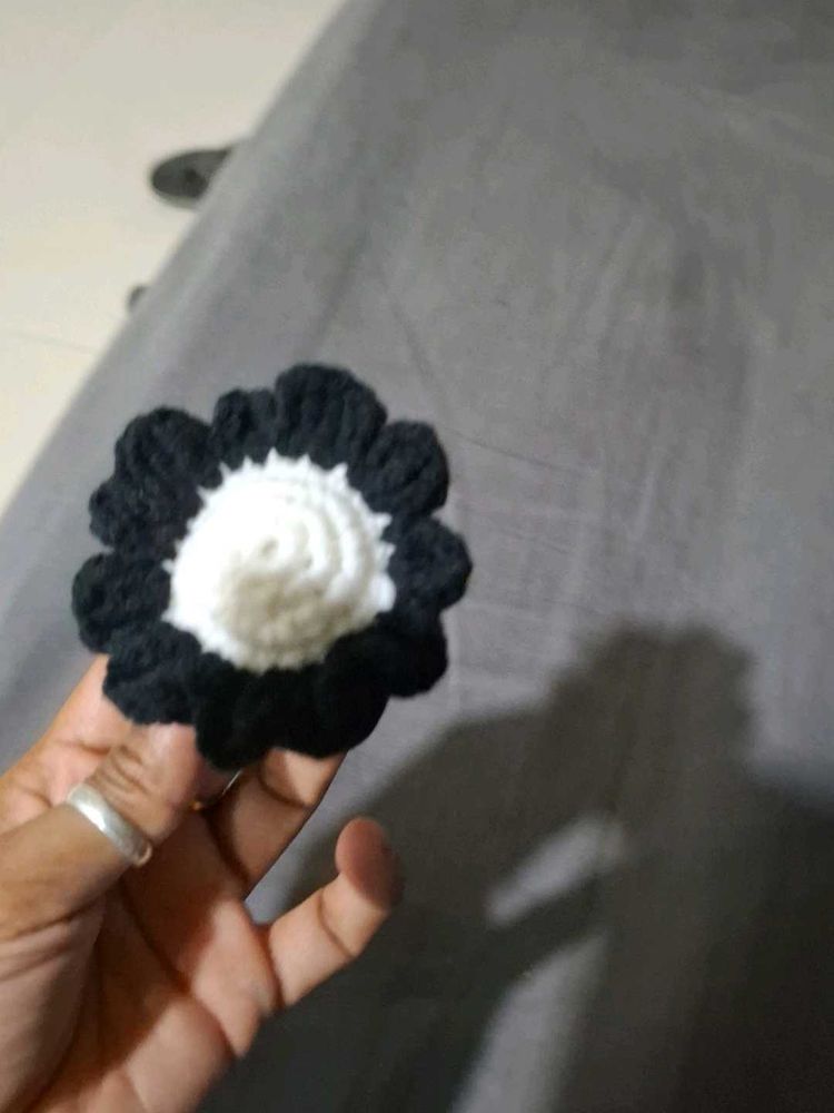 Cute Crochet Flower Hair Clip