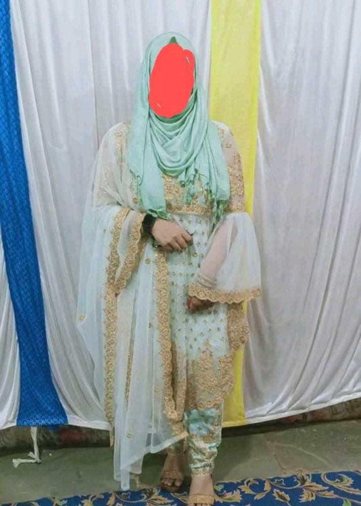 HEAVY NET PAKISTANI EMBROIDERY DRESS