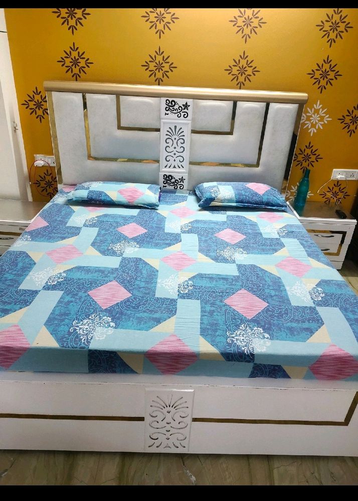 Cotton Blend Double Bedsheet