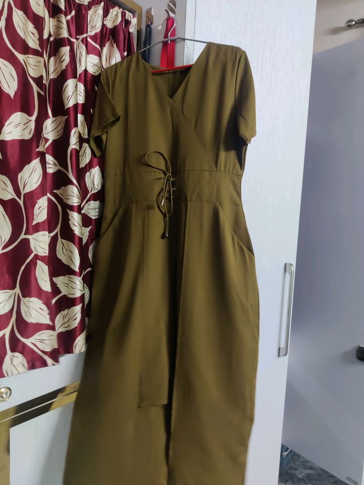 Auguri olive green one piece
