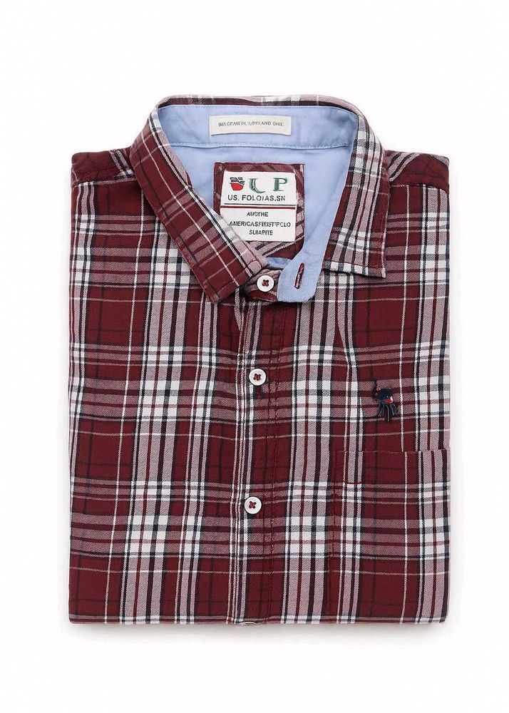 Original Check Shirt – Maroon/White