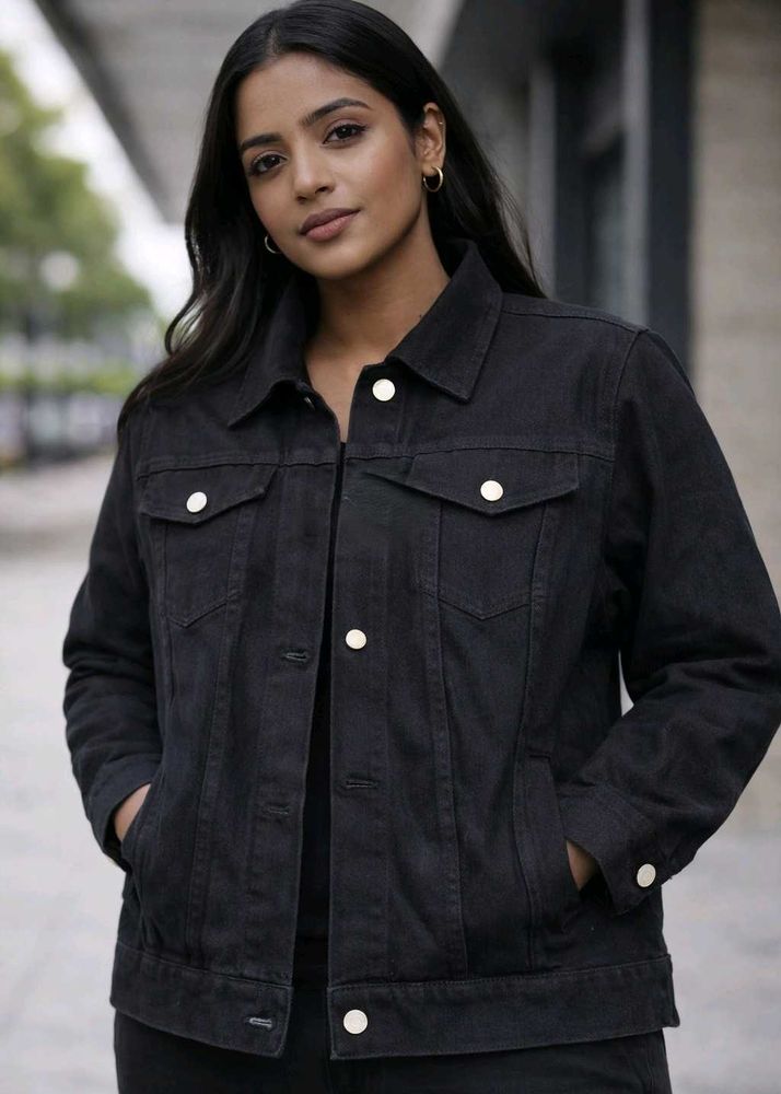 Stylish Black Denim Jacket