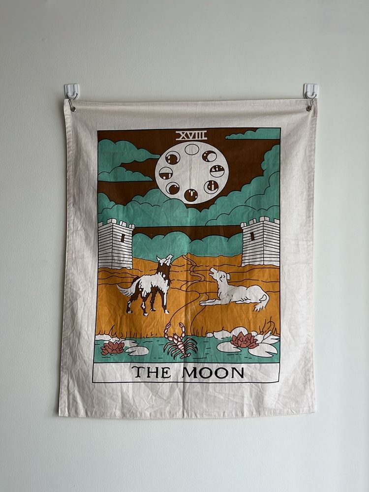 The Moon Tarot Wall Art Tapestry