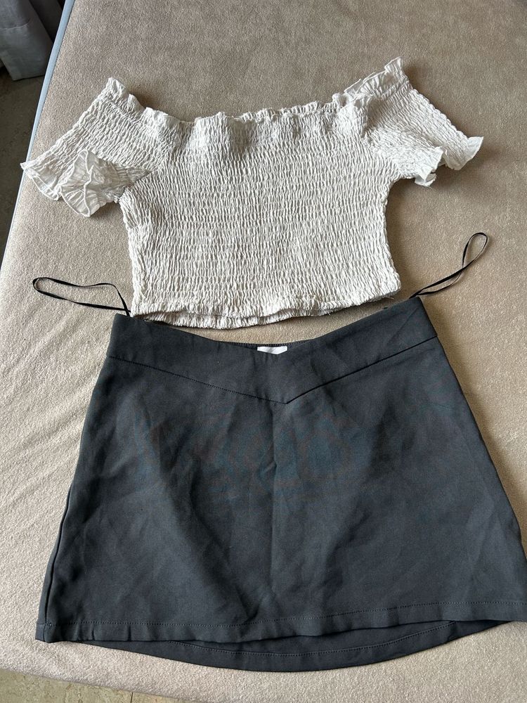 Cute Top &amp; Mini Skirt Set
