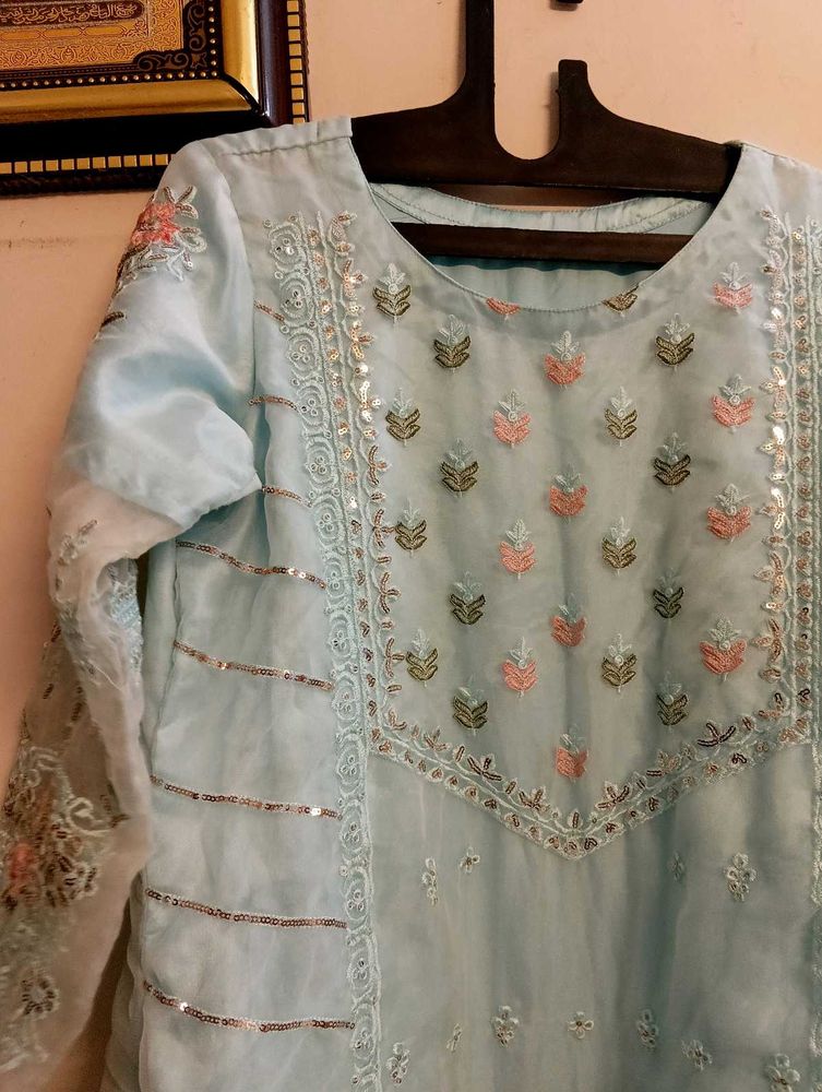 Bluish Kameez And Salwar 💎🩵