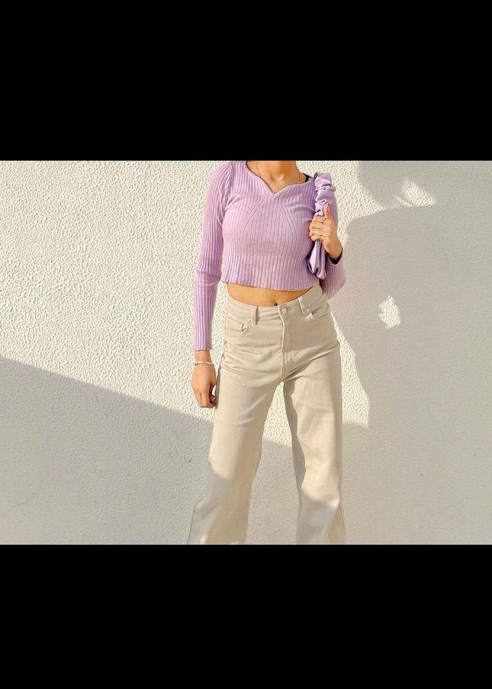 H&amp;M High Waisted Wide Leg Jeans