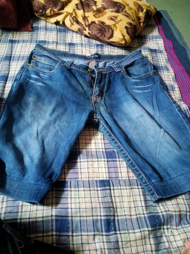 Denim Bermuda Shorts