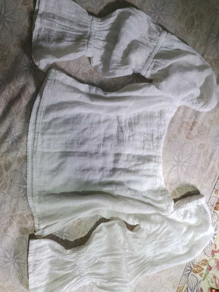 White Eyelet Top