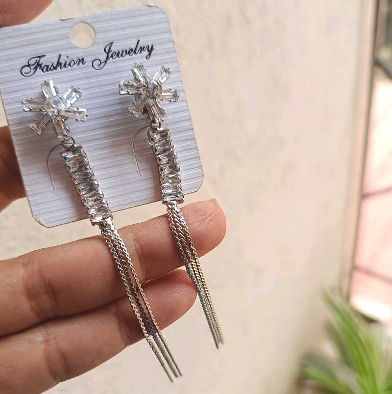 Dangling Crystal AD Earrings