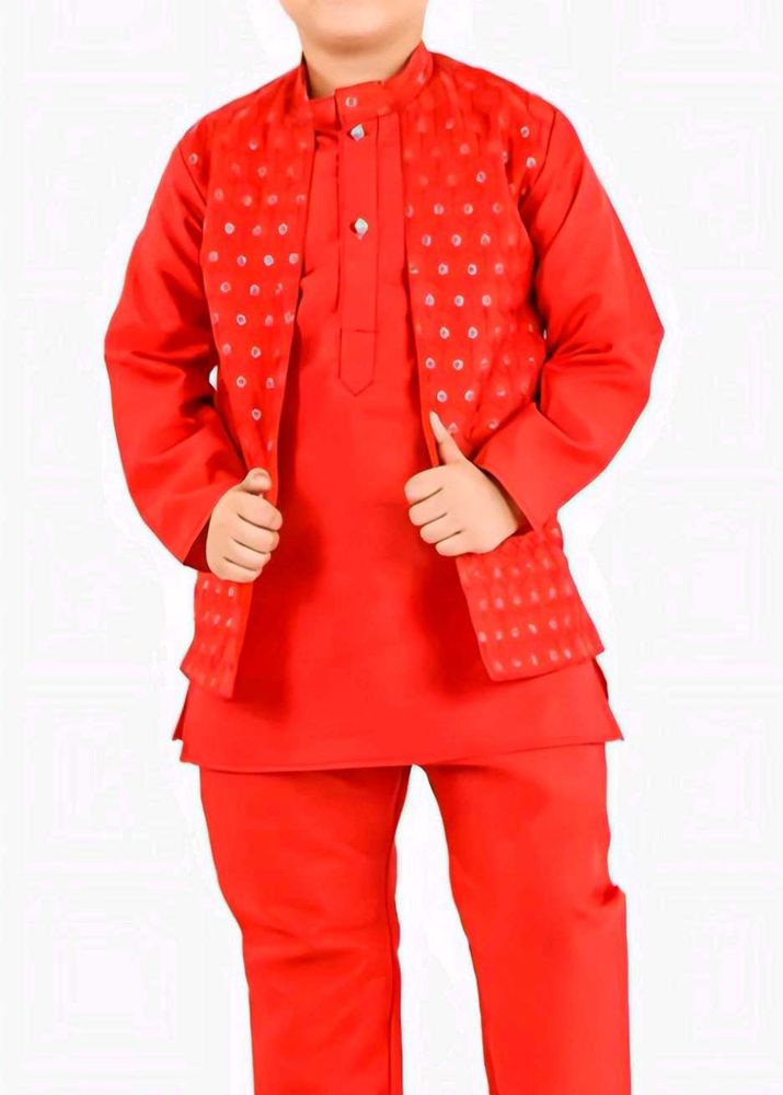 Premium Embroidery And Beads Kurta Set For Kids